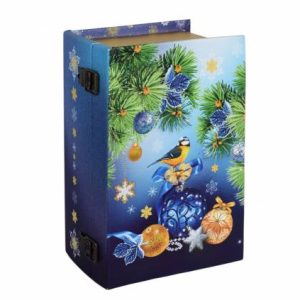 Шкатулка Шары, кожа-дерево